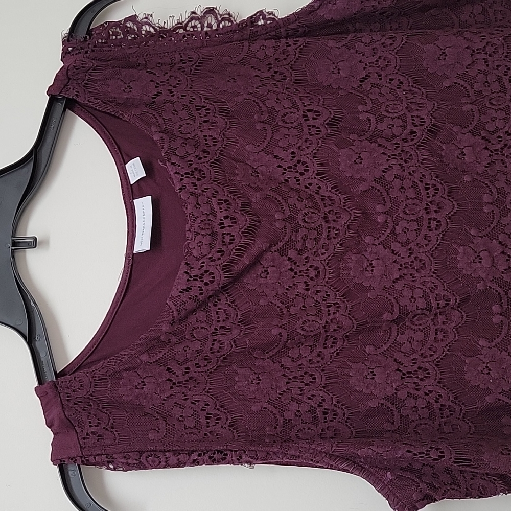 NY & Co. Maroon Blouse - Size L
